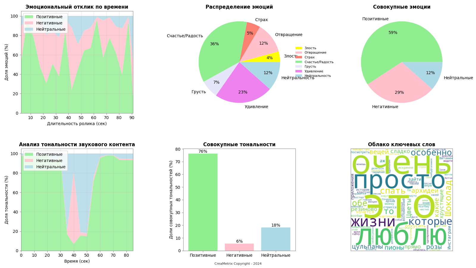 Пример отчёта Blogger Analyzer